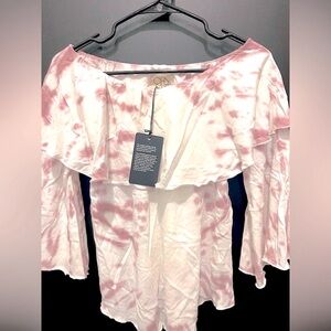 Chaser Boho On/Off Shoulder ruffle Top…